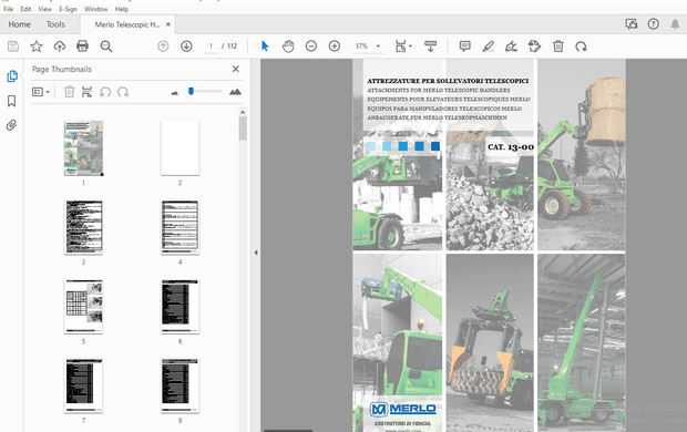 Merlo Telescopic Handlers 2013 Attachments CAT13-00 – PDF DOWNLOAD
