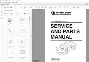 Taylor-Dunn Aristocrat Courtesy Car Service &amp; Parts Manual S.NO 97370 and up - PDF DOWNLOAD