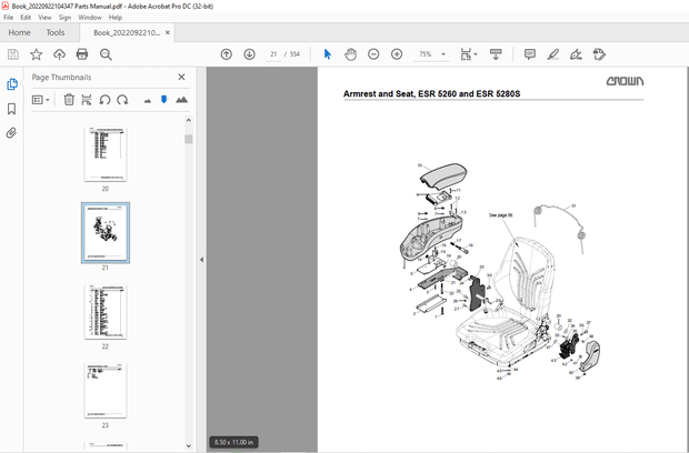 Crown Forklift SR 5000 Series Parts Manual – PDF DOWNLOAD