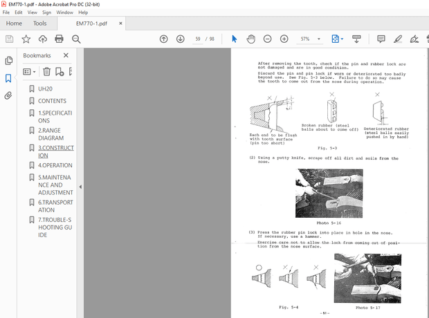 Hitachi Hydraulic Excavator UH20 Operation Manual(EM770-1) – PDF DOWNLOAD