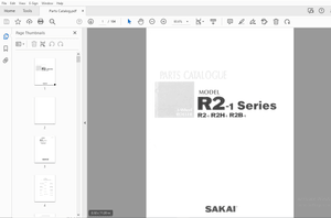 Sakai 3-Wheel Roller R2-1 Series R2-1 R2H-1 R2B-1 Parts Manual – PDF