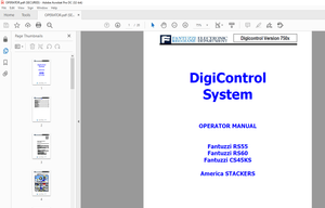 Fantuzzi Reggiane RS55 RS60 CS45KS America STACKERS DigiControl System OPERATOR MANUAL – PDF  