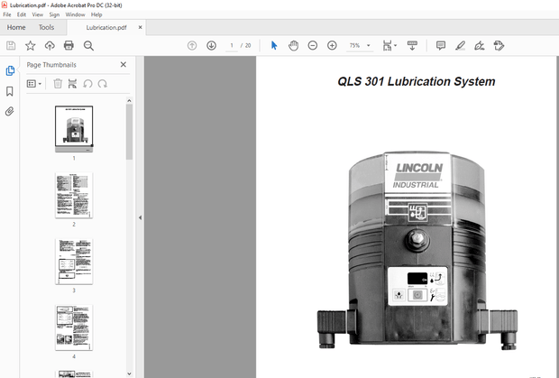 Fantuzzi Reggiane QLS 301 Lubrication System Manual – PDF DOWNLOAD