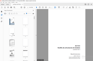 AMMANN AV 70 X Rodillo de articulación de Manual de instrucciones 4062014 PDF
