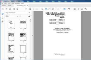 John Deere 328E, 329E, 332E,and 333E Skid Steer and Compact Track Loader Repair Technical Manual PDF
