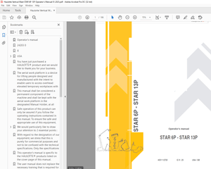 Haulotte Forklift STAR 6P – STAR 13P Operator’s manual – PDF DOWNLOAD