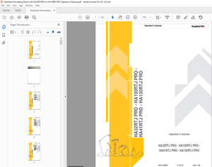 Haulotte Forklift HA32RTJ PRO – HA100RTJ PRO – Operator’s manual – PDF DOWNLOAD