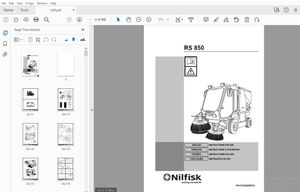 Nilfisk RS 850 Instructions for Use Manual 33015123 - PDF DOWNLOAD