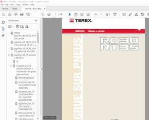 Terex Grue Sur Pneus RC30-RT35 Utilisation et entretien 46953 – PDF DOWNLOAD