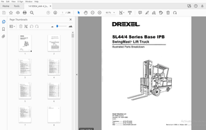 Drexel SL44/4 Series Base IPB SwingMast Lift Truck Parts Manual – PDF DOWNLOAD