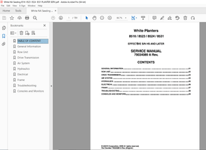 White NA Seeding 8516/8523/8524/8531 Planters SERVICE MANUAL – PDF DOWNLOAD