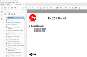 BT Prime-Mover SN-20 SN-30 SN-40 Electric Walkie Straddle Stacker Parts Manual - PDF DOWNLOAD