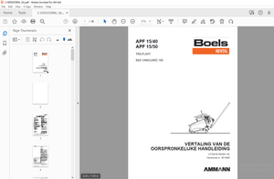 AMMANN BOELS APF 15/40 APF 15/50 TRILPLAAT HANDLEIDING 3013962 PDF