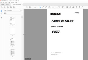 KCM 60Z7 Wheel Loader DEUTZ TCD3.6L4 Engine Parts Manual - PDF DOWNLOAD