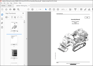 LIEBHERR Hydraulic excavator R9800 Shovel attachment Assembly Manual – PDF DOWNLOAD