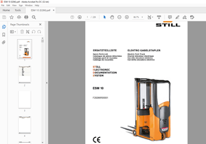 STILL STED Forklift ESM 10 Electric Fork Truck Spare Parts List Manual – PDF DOWNLOAD