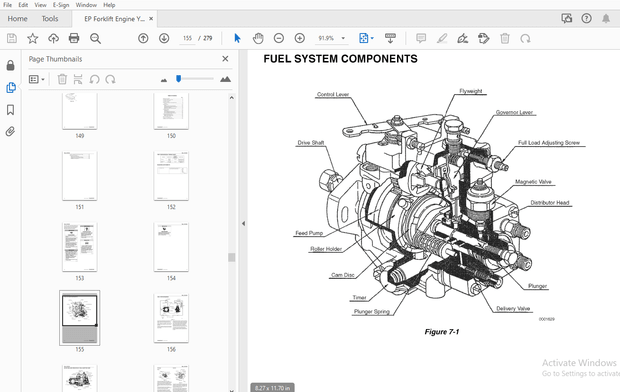 EP Forklift Yanmar Engine 4TNE92 4TNE94L 4TNE98 Service Manual – PDF DOWNLOAD