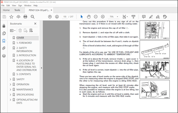 Komatsu Trash Compactor WF650T-3 Operation &amp; Maintenance Manual PEN01324-00 – PDF DOWNLOAD