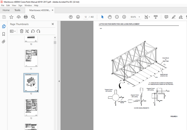 Manitowoc 4000W Traditional Crane Parts Manual 40191 – PDF DOWNLOAD