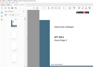 Ammann AFT 300-2 sn TM3010735 – STV 2400 E sn 3103770 Parts Manual PDF
