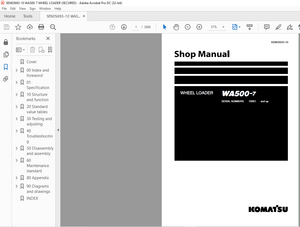 Komatsu WA500-7 Wheel Loader Shop Manual SEN05693-10 – PDF DOWNLOAD