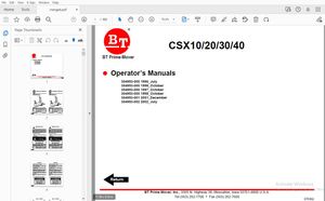 BT PRIME MOVER CSX10/20/30/40 OPERATOR’S MANUAL – PDF DOWNLOAD