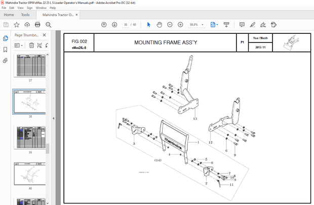 Mahindra Tractor eMax 25L-S For Front end Loader Operator’s Manual – PDF DOWNLOAD