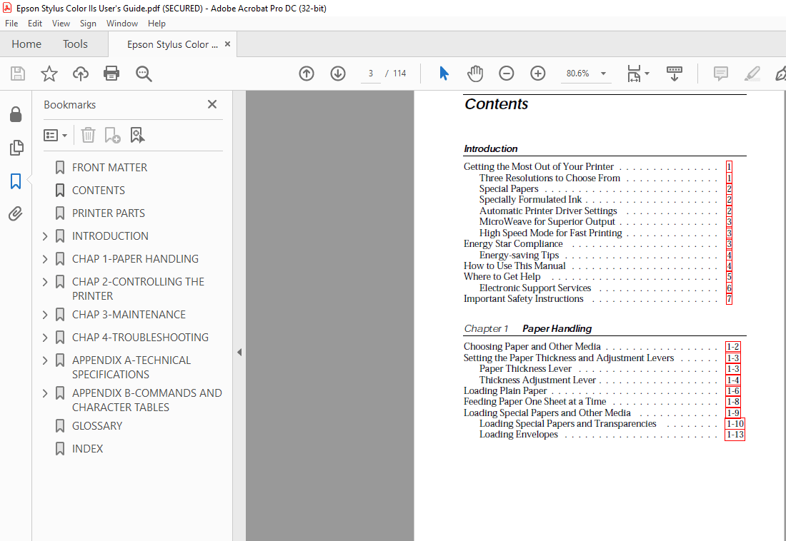 Epson Stylus Color IIs User's Guide Manual - PDF DOWNLOAD