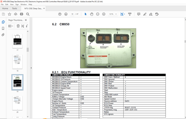 MTU DEEP SEA ELECTRONICS PLC Electronic Engines &amp; DSE Controllers Manual  057-004 PDF - DOWNLOAD