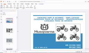 Husqvarna WR 250 CR 250 WR 360 2002 Parts Manual - PDF DOWNLOAD