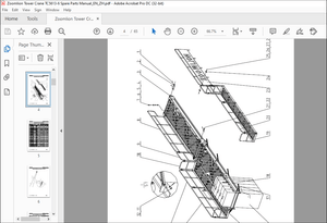 Zoomlion Tower Crane TC5613-6 Spare Parts Manual_EN_ZH – PDF DOWNLOAD