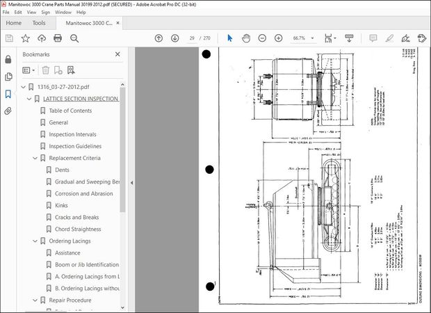 Manitowoc Traditional Crane 3000 Parts Manual SN 30199 – PDF DOWNLOAD