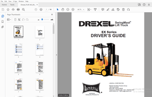 Drexel EX Series SwingMast Lift Truck Drivers Guide Manual  1417197 – PDF DOWNLOAD