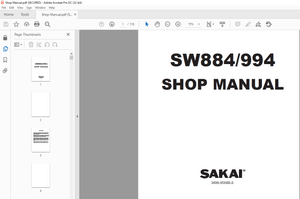 Sakai SW884/994 SHOP MANUAL 3498-6568B-0 – PDF DOWNLOAD