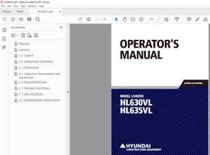 Hyundai HL630VL HL635VL Wheel Loader Operator’s Manual 2023 – PDF DOWNLOAD