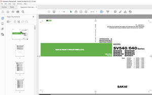Sakai SV540/640 Series SV540D SV540DF SV640FB SV560D SV640T Operator Manual