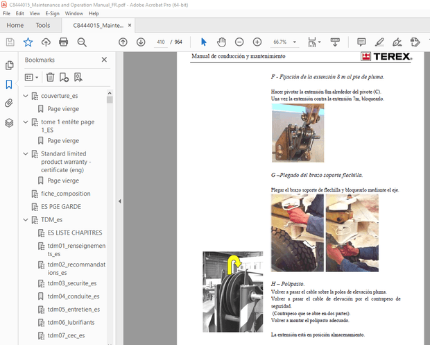 Terex Crane AC40/2–AC40/2L T3 EN13000 MANUEL de CONDUCCIÓN y MANTENIMIENTO – PDF DOWNLOAD