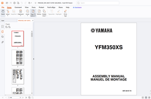 Yamaha YFM350XS 5NF-28107-70 ASSEMBLY MANUAL - PDF DOWNLOAD