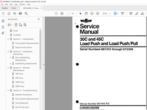 Cascade 30C &amp; 45C Load Push and Load Push/Pull Service Manual 667444 R-2 - PDF DOWNLOAD