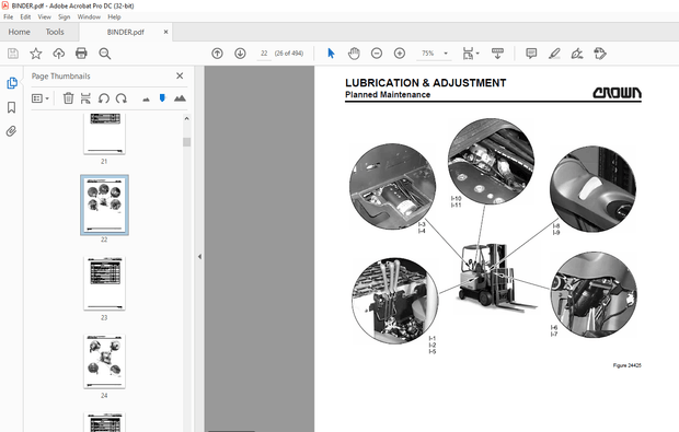 Crown Forklift FC 4500 Series Counter Balanced Service Manual – PDF DOWNLOAD