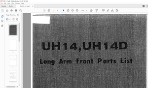 Hitachi Hydraulic Excavator UH14-UH14D Long Arms Front Parts List Manual(P1291-1-1) – PDF DOWNLOAD