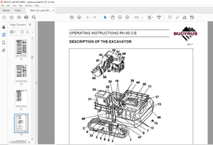 CAT Bucyrus RH 90C Hydraulic Excavator Operating Instructions Manual BI651521 – PDF DOWNLOAD