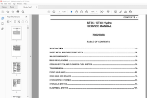 AGCO ST35 ST40 Tractor Hydro Service Manual 79023088 – PDF DOWNLOAD