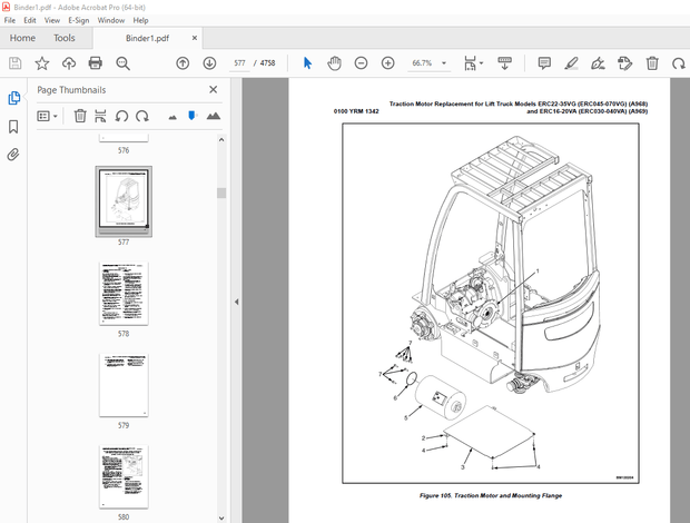 Yale Forklift A938 (ERC80VH, ERC100VH, ERC100VHS, ERC120VH) Service Manual - PDF