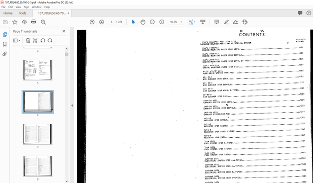 Komatsu FORKLIFT TRUCKS FD50/60/70-5 FD60H/70H/8OH-5 FD50E/60E/70E-5 FG50/60/70-5 Parts Manual - PDF