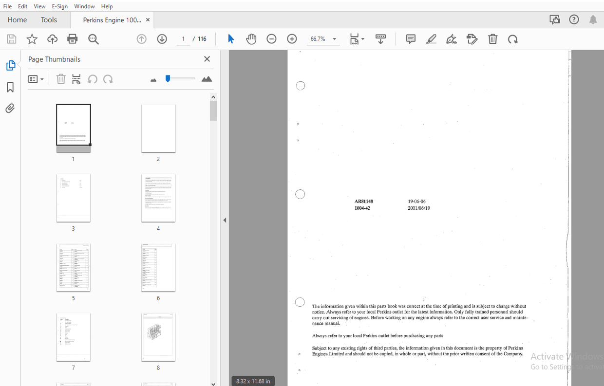PERKINS 1004 42 ENGINE MANUAL visual data 3