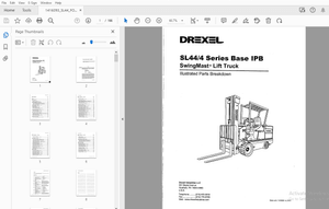Drexel SL44/4 Series Base IPB SwingMast Lift Truck Parts Manual 1416093 - PDF DOWNLOAD