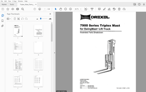 Drexel SwingMast Lift Truck 7900 Series Triplex Mast Parts Manual – PDF DOWNLOAD