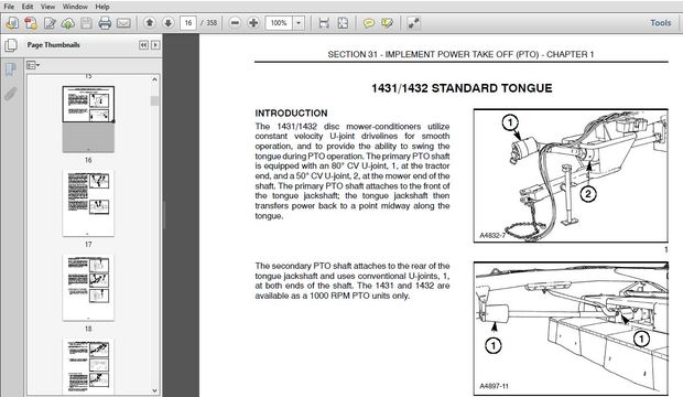New Holland 1431,1432 Disc Mower-conditioner Service Manual (86592631)