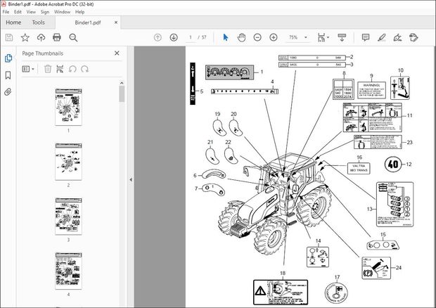 Valtra A75-95 Parts Manual – PDF DOWNLOAD